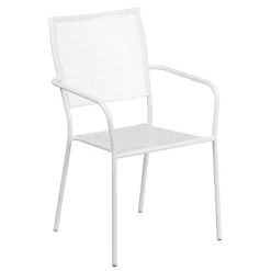 Flash Furniture Commercial Grade Indoor-Outdoor Steel Patio Arm Chair With Square Back -Outdoor Furniture Store GUEST 78f7f184 bf91 4aef ab03 fa21ce30192f