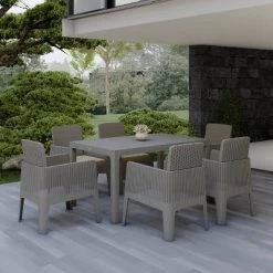 Lucca 7pc Dining Set With Cushions - Gray/Beige - DUKAP 17 Lucca 7pc Dining Set With Cushions - Gray/Beige - DUKAP -Outdoor Furniture Store GUEST 79d32aa6 6126 4ee1 9b37 b97a3915d0b5