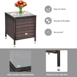 Tangkula 3-Piece Patio Wicker Rattan Furniture Set Conversation Sofa Set W/Coffee Table Grey 13 Tangkula 3-Piece Patio Wicker Rattan Furniture Set Conversation Sofa Set W/Coffee Table Grey -Outdoor Furniture Store GUEST 79e67856 0220 454f 9218 63bea9c775d0