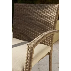 3pc Lakewood Ranch Steel Woven Wicker Outdoor High Top Bistro Patio Furniture Set With Cushions Brown - Room & Joy -Outdoor Furniture Store GUEST 7aab2d45 d073 4c63 98a2 23c44addffa7