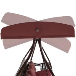 Sunnydaze Decor Sunnydaze Outdoor Deluxe 3-Person Patio Swing With Tilting Canopy Shade, Cushions And Side Tables -Outdoor Furniture Store GUEST 7bc1cff2 ed5b 4bd9 8d88 c65a778fc9dc