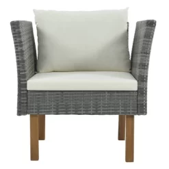 6pc Wicker Round Outdoor Sectional Set With Cushions - Black/Beige - GODEER -Outdoor Furniture Store GUEST 7beecb26 f0e6 4e5a ae1a 585d729cd648