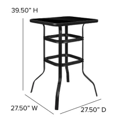 Flash Furniture Outdoor Dining Set - 2-Person Bistro Set - Outdoor Glass Bar Table With All-Weather Patio Stools -Outdoor Furniture Store GUEST 7c9a6653 b6fb 48f3 b552 ef90538715da