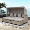 4pc Outdoor Adjustable Wicker Sectional Set With Canopy & Table - GODEER -Outdoor Furniture Store GUEST 7cd9ce95 f247 4c88 a14d 268d04bd9efb
