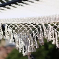 Sunnydaze Decor Sunnydaze Heavy-Duty 2-Person Woven Polyester Style Hammock With Crocheted Edges And Wooden Spreader Bars - 600 Lb Weight Capacity -Outdoor Furniture Store GUEST 7d5a157a 1926 4109 99a4 0b93e51a8819