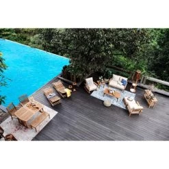 Cambridge Casual 6pc Auburn Teak Outdoor Patio Dining Furniture Set With Cushion -Outdoor Furniture Store GUEST 7d873af5 d875 44eb 8eb8 dc2071b143cc