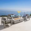 Cape Coral 5pc Aluminum And MGO Seating Set With Fire Table Khaki/Light Gray - Christopher Knight Home 1 Cape Coral 5pc Aluminum And MGO Seating Set With Fire Table Khaki/Light Gray - Christopher Knight Home -Outdoor Furniture Store GUEST 7d9abaa9 1bd5 40af 9264 22ae39cd2075