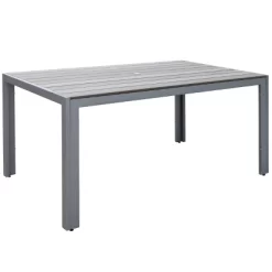 Outdoor Rectangle Dining Table - Sun Bleached Gray - CorLiving