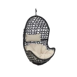 Sunnydaze Decor Sunnydaze Outdoor Resin Wicker Patio Cordelia Hanging Basket Egg Chair Swing With Cushion And Headrest - 2pc -Outdoor Furniture Store GUEST 7f239976 ce51 47be a3ac ce87dadf541e