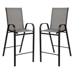 Emma And Oliver 3 Piece Outdoor Bar Height Set-Glass Patio Bar Table-All-Weather Barstools -Outdoor Furniture Store GUEST 7fb2d208 6bc6 422c a30d d1fdc3379268