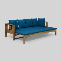 Long Beach Acacia Wood Extendable Patio Daybed Sofa Teak - Christopher Knight Home -Outdoor Furniture Store GUEST 7fd38c6d 582c 478b bcc5 33951a514599