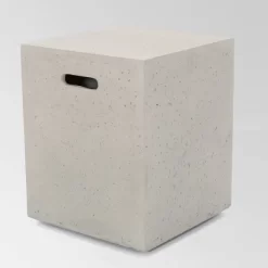 Oana 10pc Acacia Wood U-Shaped Sectional Sofa With Fire Pit Set - Teak/Beige - Christopher Knight Home -Outdoor Furniture Store GUEST 8075f616 3f3c 4f31 8962 226b47519173