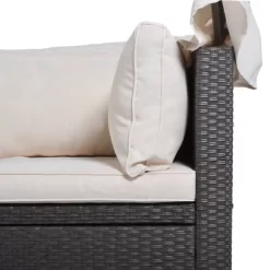 4pc Outdoor Wicker Rectangle Daybed With Canopy & Cushions - Beige - GODEER 31 4pc Outdoor Wicker Rectangle Daybed With Canopy & Cushions - Beige - GODEER -Outdoor Furniture Store GUEST 81ac35cc e5ea 4fd8 9bc2 0d4cae863e81