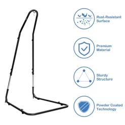 Costway Patio Adjustable 77" To 93" Hammock Chair Stand Hanging Chair Stand -Outdoor Furniture Store GUEST 81bcddd0 f1c2 4851 818f dbfabf104b6e