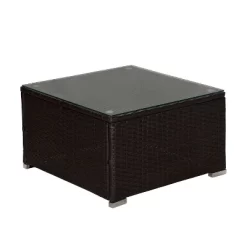 5pc Rattan Wicker Outdoor Conversation Set - Gray/Blue - GODEER -Outdoor Furniture Store GUEST 8223b775 cb46 4fca adaa 9a124a07bab0