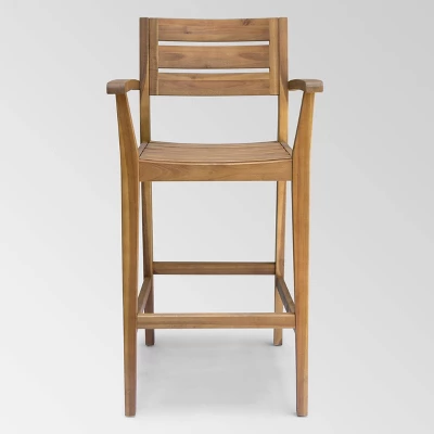 Stamford 5pc Acacia Wood Rustic Bar Set Teak Finish - Christopher Knight Home 4 Stamford 5pc Acacia Wood Rustic Bar Set Teak Finish - Christopher Knight Home - Image 2