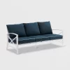 Kaplan Outdoor Metal Sofa White With Navy Cushions - Crosley -Outdoor Furniture Store GUEST 830834f9 eceb 4e35 b8c7 680279215ab8