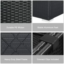 Costway 7PCS Patio Rattan Furniture Set Sectional Sofas Off White & Navy Cushion Covers -Outdoor Furniture Store GUEST 8318ae0f 2a3a 4b00 931f e6114d27c6d1