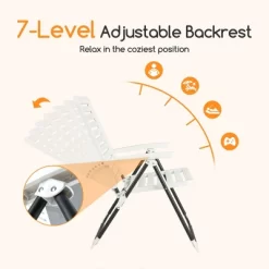 Costway Patio PP Folding Chair Adjustable Reclining 7-Level All-Weather Portable Outdoor -Outdoor Furniture Store GUEST 836d79e1 7aee 41cb a640 8bf8d1890cc3