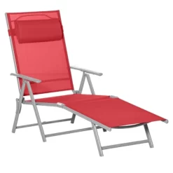 Outsunny Steel Fabric Outdoor Folding Chaise Lounge Chair Recliner With Portable Design & 7 Adjustable Backrest Positions -Outdoor Furniture Store GUEST 838d0fba 2ced 4e23 a62e 4e68323ecd33