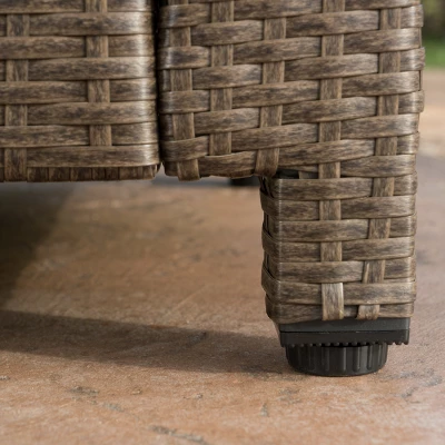 Puerta 9pc Wicker Sofa Set - Brown - Christopher Knight Home 4 Puerta 9pc Wicker Sofa Set - Brown - Christopher Knight Home - Image 2