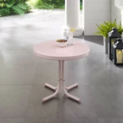 Crosley Griffith Outdoor Side Table Pastel Pink Gloss -Outdoor Furniture Store GUEST 83bf2f9d 07ae 45ef 9e9a 50f661475dd2