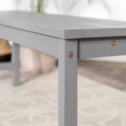 Ravenscroft Modern Boho Acacia Wood Slat Top Outdoor Dining Bench - Gray Wash - Saracina Home -Outdoor Furniture Store GUEST 83e31abd 7d66 4c84 9cc7 8bdac5e55deb