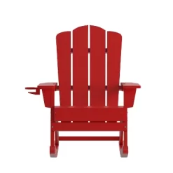 Flash Furniture Newport HDPE Adirondack Chair With Cup Holder And Pull Out Ottoman, All-Weather HDPE Indoor/Outdoor Chair -Outdoor Furniture Store GUEST 8449a29f 0e06 486e bcae b0a34d7a395e 1