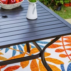 5pc Patio Dining Set With Rattan Arm Chairs & Square Steel Table - Captiva Designs -Outdoor Furniture Store GUEST 8476fc74 0771 4dc5 a9c0 99bf8e4334a4