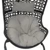 Sunnydaze Decor Sunnydaze Outdoor Resin Wicker Patio Cordelia Hanging Basket Egg Chair Swing With Cushion, Headrest, And Steel Stand Set- 3pc -Outdoor Furniture Store GUEST 85355047 5743 4f28 b9e0 4bedc7aa2ea2