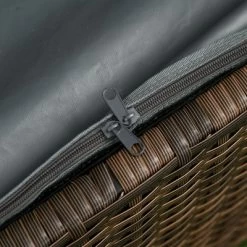 Outsunny Patio Wicker Storage Bench, Cushioned Outdoor PE Rattan Patio Furniture, Assisted Easy Open, Two-In-One Seat Box With Handles Seat, Red -Outdoor Furniture Store GUEST 854a1aa4 132b 4643 b9c3 e80a485152f8