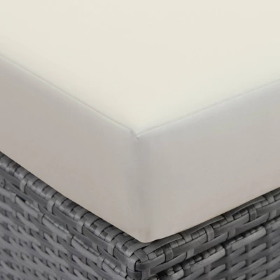 7pc Outdoor Wicker Seating Set With Cushions - Beige - GODEER 12 7pc Outdoor Wicker Seating Set With Cushions - Beige - GODEER - Image 10