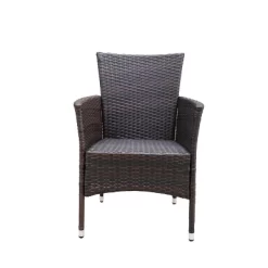 2pk Wicker Outdoor Chairs With Cushions - Brown/Beige - GODEER -Outdoor Furniture Store GUEST 85e3d4c9 dae7 4f98 89d2 b85c74ff8872