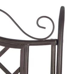 Abner Wrought Iron 45.75 Inch W Outdoor Garden Bench - Safavieh -Outdoor Furniture Store GUEST 870c4f3c 1af8 4a1e 82be d8d9472adc04