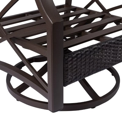 Kinger Home Novi 5-Piece Rattan Wicker Propane Fire Pit Set With An Aluminum Frame 10 Kinger Home Novi 5-Piece Rattan Wicker Propane Fire Pit Set With An Aluminum Frame - Image 8