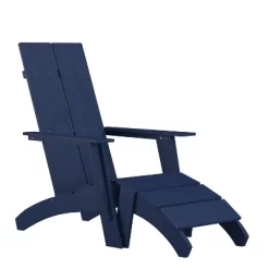 Flash Furniture Sawyer Modern All-Weather Poly Resin Wood Adirondack Chair With Foot Rest -Outdoor Furniture Store GUEST 888e8cba 4e97 4c74 95cb cb7189573e4d