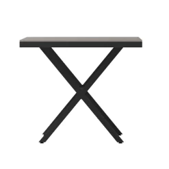 Flash Furniture Finch Commercial Grade X-Frame Outdoor Dining Table 59" X 35.5" With Faux Teak Poly Slats And Metal Frame -Outdoor Furniture Store GUEST 88eeee1e ace2 4858 9652 dce613beb15b