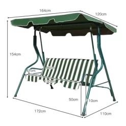 Tangkula 3-Seats Outdoor Glider Hammock With Adjustable Waterproof Canopy Aluminum Frame Patio Swing Chair -Outdoor Furniture Store GUEST 89dbd511 a200 4086 9da7 262b4504d105