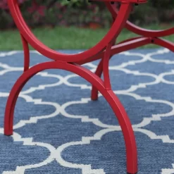 Outdoor Steel Single Seat Garden Arm Chair - Red - Captiva Designs -Outdoor Furniture Store GUEST 8aeb7e93 8be4 4d3c 9dda 98d53462ce7a