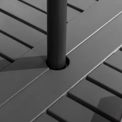 Outsunny 6 Piece Patio Dining Set, Outdoor Poplar Wood Furniture Set, Umbrella Hole Table And Chairs With Bench, Dark Gray -Outdoor Furniture Store GUEST 8aeeef2d 8c49 4d9b 802f 7bfd3b30662c