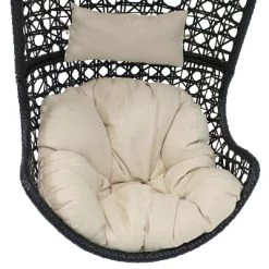 Sunnydaze Decor Sunnydaze Outdoor Resin Wicker Patio Cordelia Hanging Basket Egg Chair Swing With Cushion And Headrest - 2pc -Outdoor Furniture Store GUEST 8bcd1fa8 5249 4a99 800c 013971f41a61