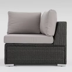 Santa Rosa 8pc Wicker Sectional Sofa Set - Gray/Silver - Christopher Knight Home -Outdoor Furniture Store GUEST 8c1e1551 3245 4609 8355 d6e8d7b13525