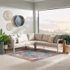 Linon 4pc Melita Acacia Sectional & Coffee Table Beige -Outdoor Furniture Store GUEST 8c5f3699 6056 49cc bc8e ebacfad91398