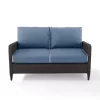 Kiawah Outdoor Wicker Loveseat Blue - Crosley -Outdoor Furniture Store GUEST 8cf80092 49ab 460c 998c 8bded5835c42