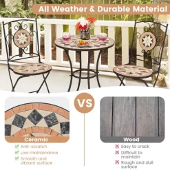 3pcs Patio Bistro Set Outdoor Patio Conversation Furniture Folding Dining Garden -Outdoor Furniture Store GUEST 8d2fadc9 4571 48ec 9f08 d05bdbe5e8f3