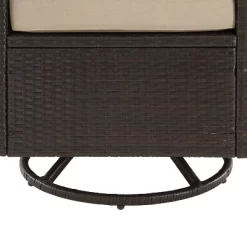 Palm Harbor 5pc Outdoor Wicker Conversation Set With Fire Table - Sand - Crosley -Outdoor Furniture Store GUEST 8db7af1f aead 4327 843f dd34c2d5b73b