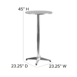 Flash Furniture Mellie 23.25" Round Aluminum Indoor-Outdoor Bar Height Table With Flip-Up Table -Outdoor Furniture Store GUEST 8e1c42f8 e5cd 4fcb 88ed fb7acc65eb12
