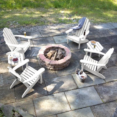 6pc Classic Westport Adirondack Patio Set White - Highwood 3 6pc Classic Westport Adirondack Patio Set White - Highwood