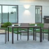 Emma And Oliver 55" X 31" Outdoor Dining Table With Faux Teak Poly Slat Top And Metal Frame -Outdoor Furniture Store GUEST 8e50a0bf 0590 4fdb a34a 712d899cca63