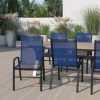 Emma And Oliver 5 Pack Navy Outdoor Stack Chair With Flex Comfort Material - Patio Stack Chair -Outdoor Furniture Store GUEST 8eb1c70b e5cb 41bc 8582 b281009ff3b7